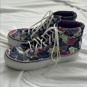 Sk8-Hi Floral Vans - Platform High-top